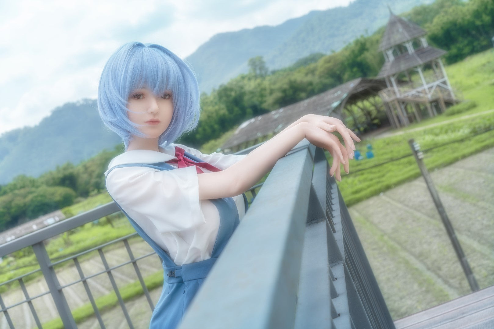Rei Ayanami Realistic Silicone 1:1 Replica Cosplay Model Doll statue from Game Lady Studio for collectors, display and premium shelf