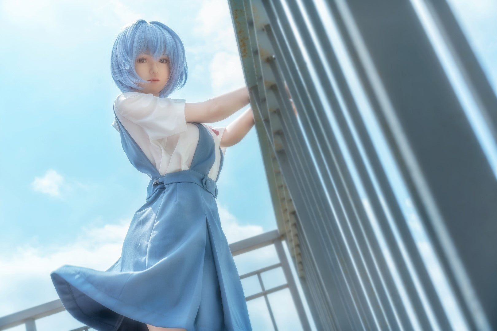 Rei Ayanami Realistic Silicone 1:1 Replica Cosplay Model Doll statue from Game Lady Studio for collectors, display and premium shelf