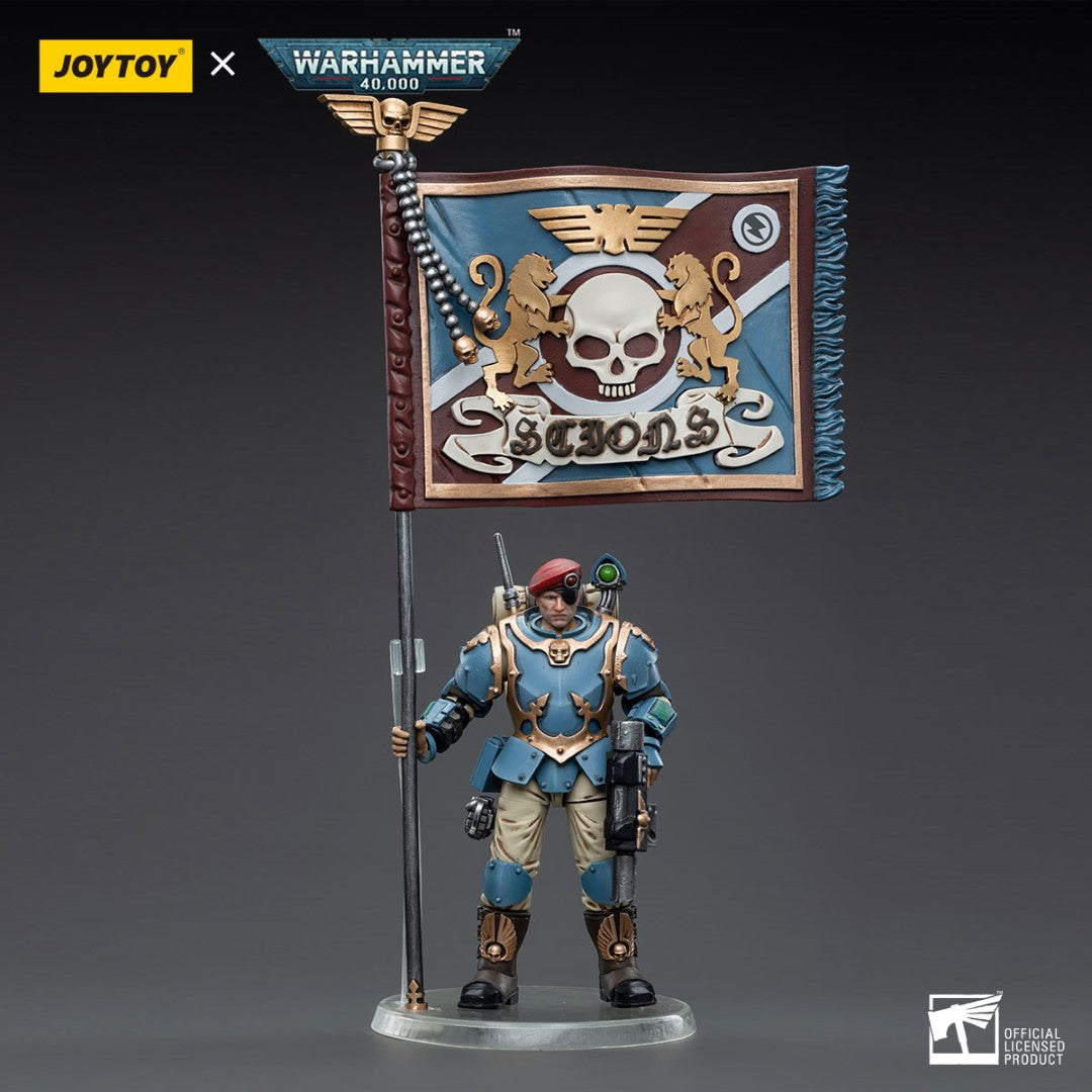Warhammer 40k JoyToy Actionfigure - Astra Militarum Tempestus Scions Command Squad 55th Kappic Eagles Banner Bearer figure for collectors
