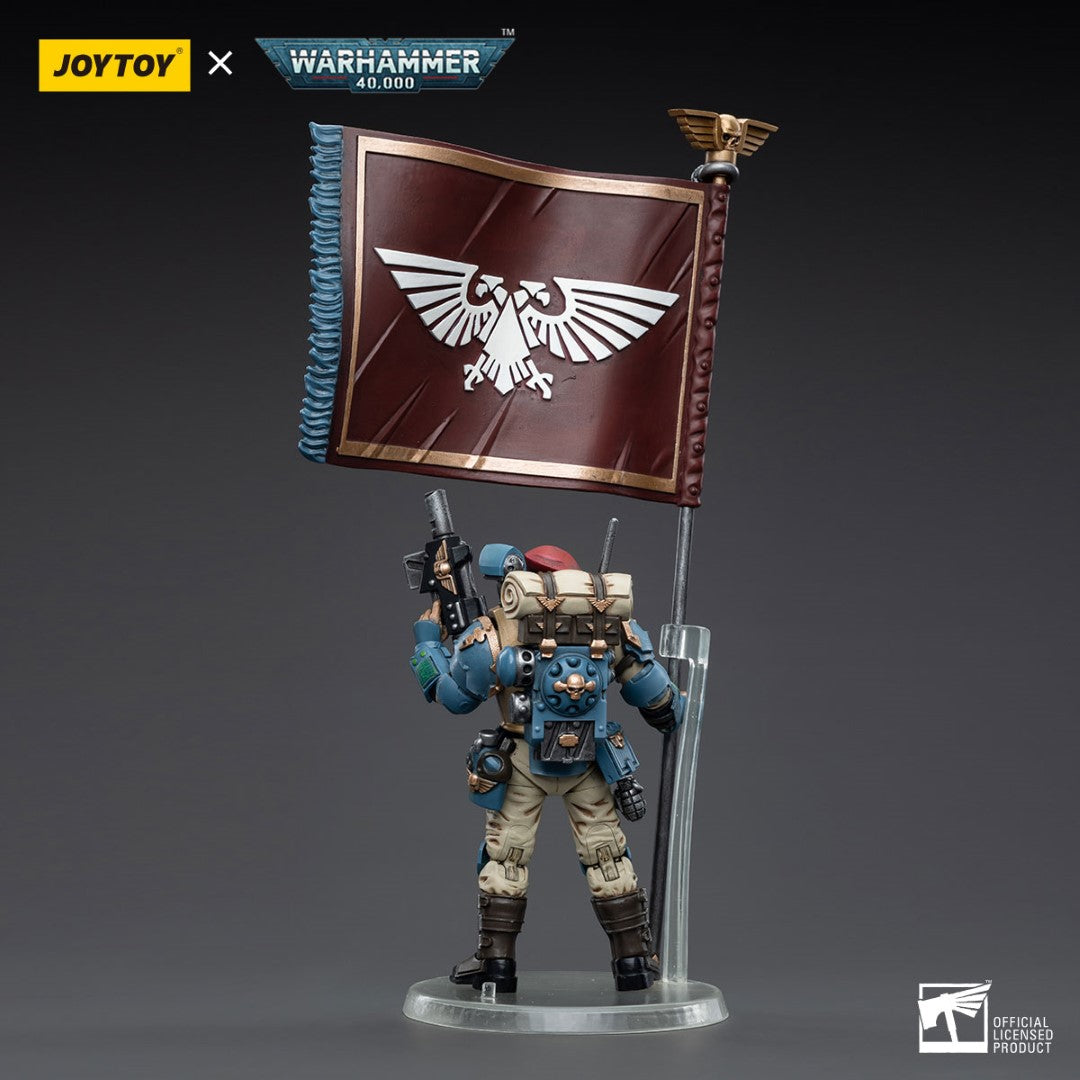 Warhammer 40k JoyToy Actionfigure - Astra Militarum Tempestus Scions Command Squad 55th Kappic Eagles Banner Bearer figure for collectors
