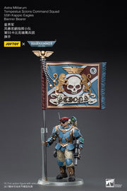 Warhammer 40k JoyToy Actionfigure - Astra Militarum Tempestus Scions Command Squad 55th Kappic Eagles Banner Bearer figure for collectors
