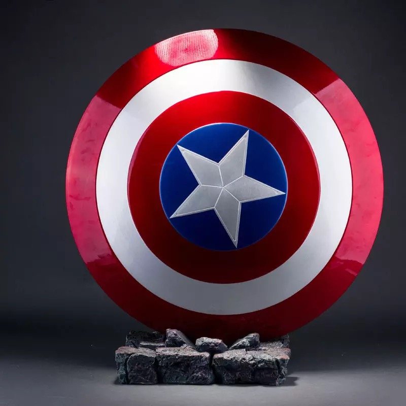 Captain America Shield Life Size Replica - Official Marvel Product Avengers Shield replica doll for collectors, display and premium shelf