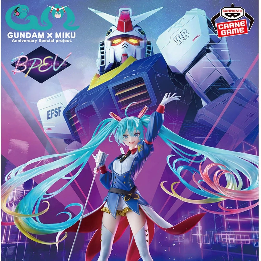 Gundam 45Th x Hatsune Miku Banpresto Evolve-Gundam Collaboration-Figure Bandai