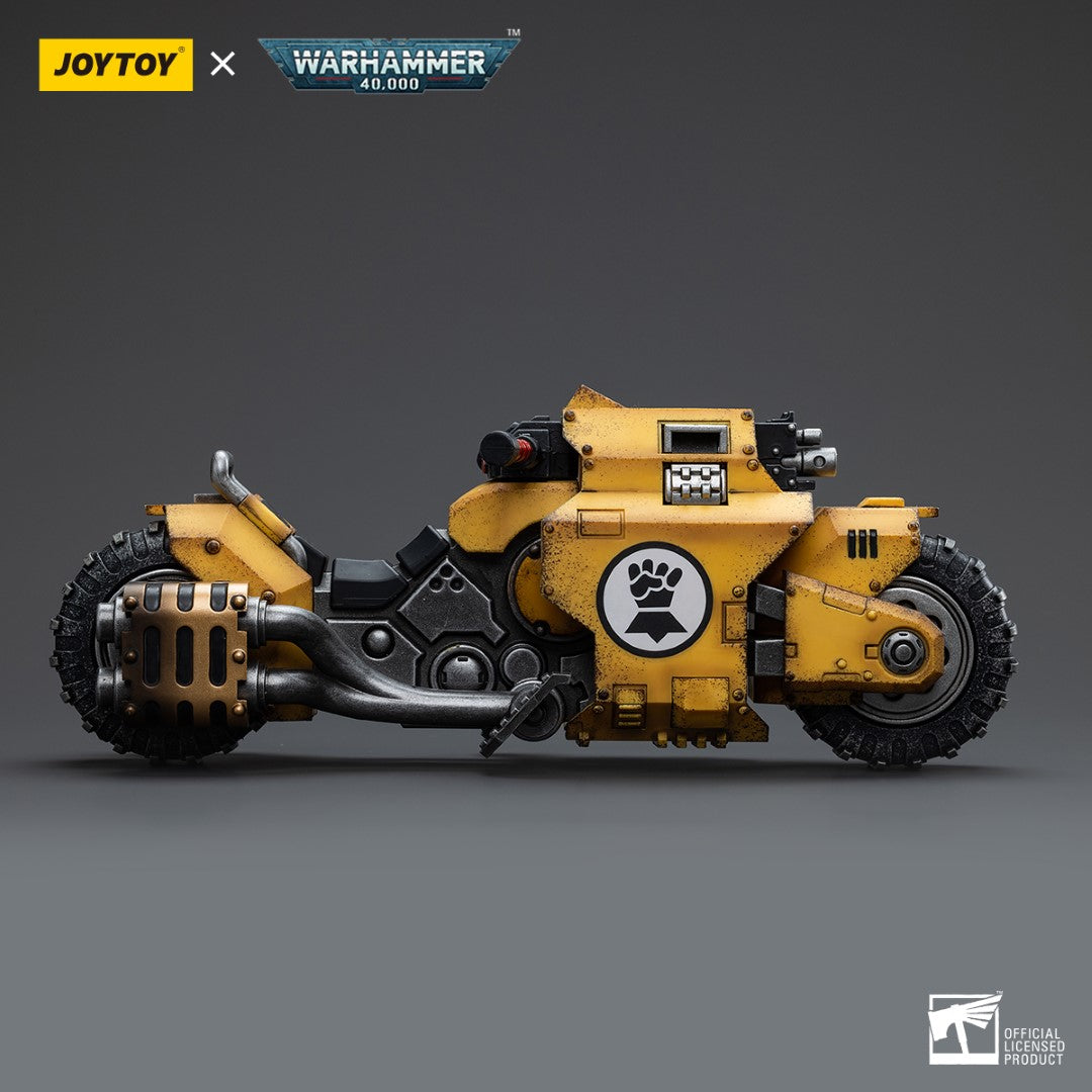 Warhammer 40k JoyToy Actionfigure - Imperial Fists Raider-Pattern Combat Bike figure for collectors, display and premium shelf presentation