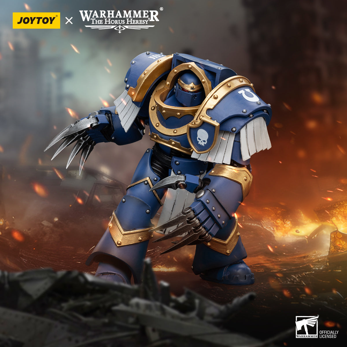 Warhammer 40k JoyToy Actionfigure - Sons of Horus Ultramarines Cataphractii Terminator Squad Terminator with Lightning Claws figure for