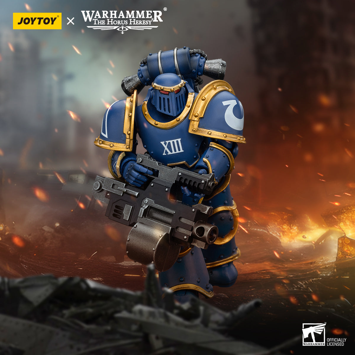 Warhammer 40k JoyToy Actionfigure - The Horus Heresy Ultramarines MKIII Legionaries Legionary with Heavy Bolter figure for collectors