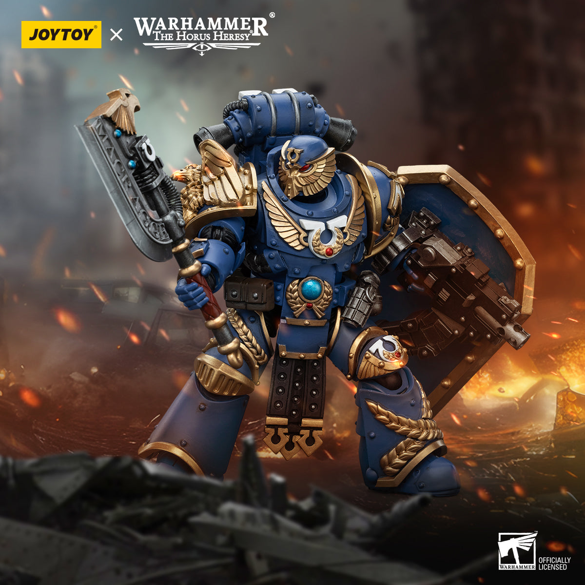 Warhammer 40k JoyToy Actionfigure - The Horus Heresy Ultramarines Invictarus Suzerain Squad Suzerain 1 figure for collectors, display and