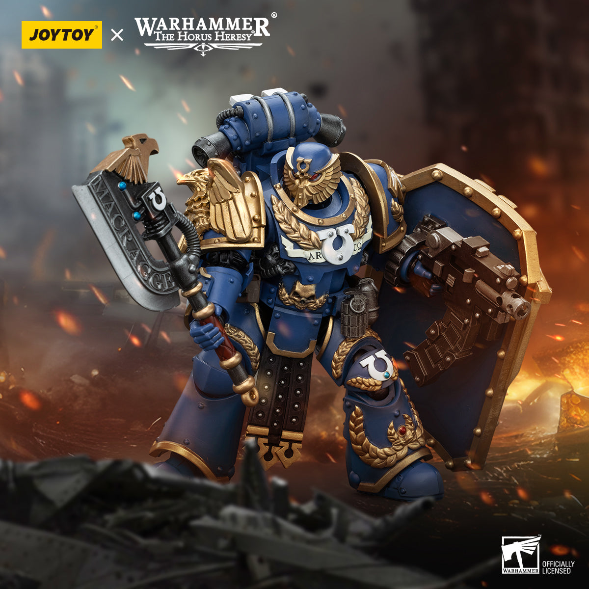 Warhammer 40k JoyToy Actionfigure - The Horus Heresy Ultramarines Invictarus Suzerain Squad Suzerain 4 figure for collectors, display and