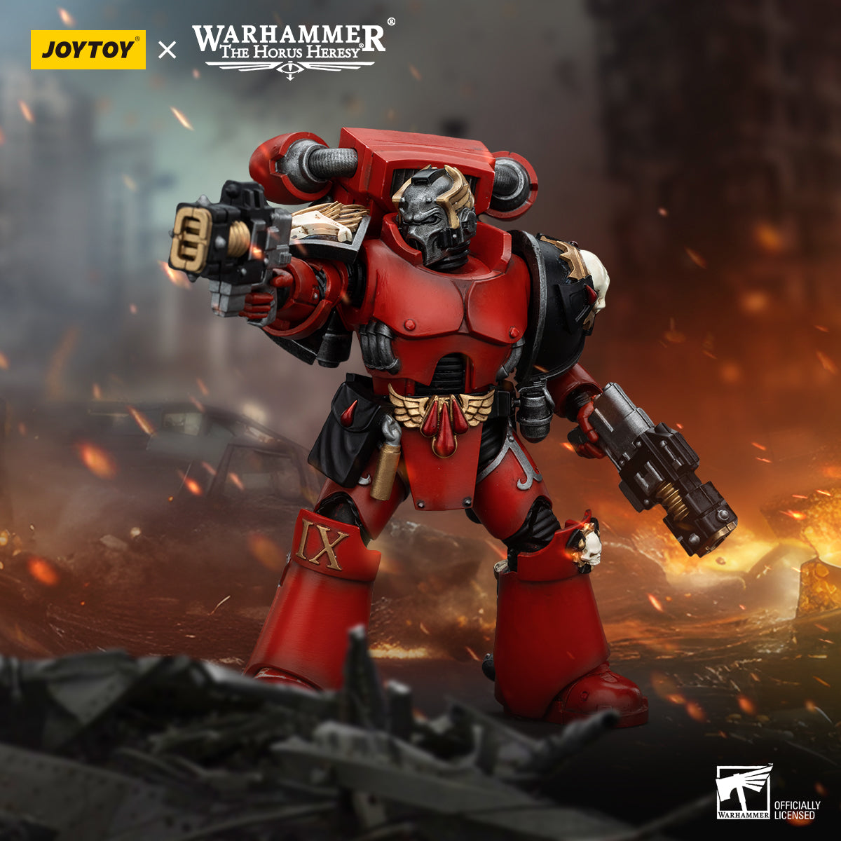 Warhammer 40k JoyToy Actionfigure - The Horus Heresy Blood Angels Angel's Tears Squad Arch-Erelim with Volkite Serpentas figure for