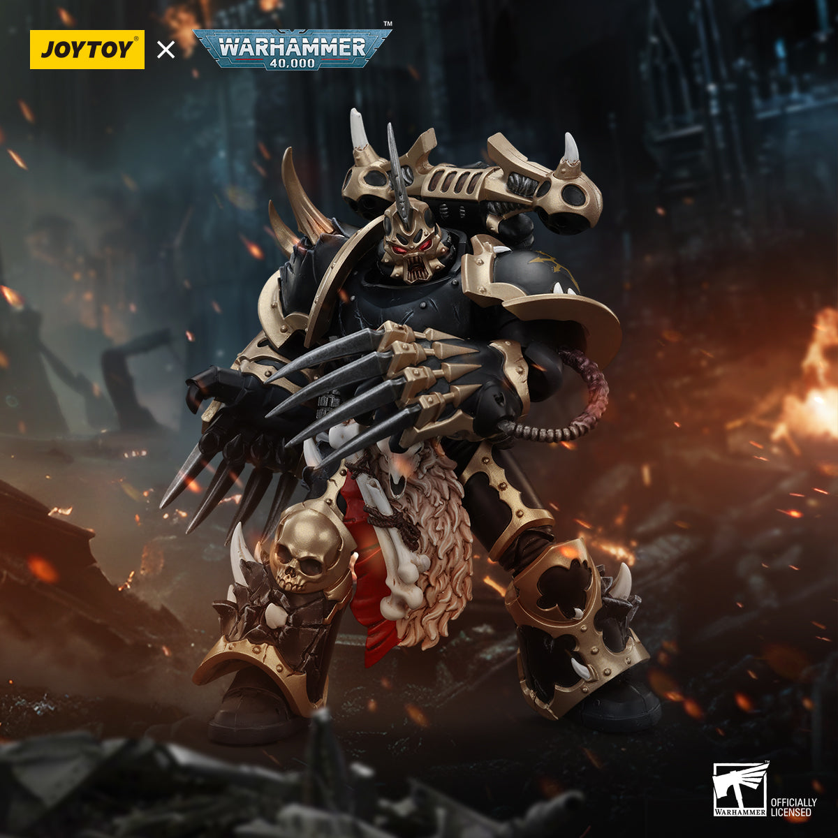 Warhammer 40k JoyToy Actionfigure - Chaos Space Marines Black Legion Chosen with Lightning Claws figure for collectors, display and premium