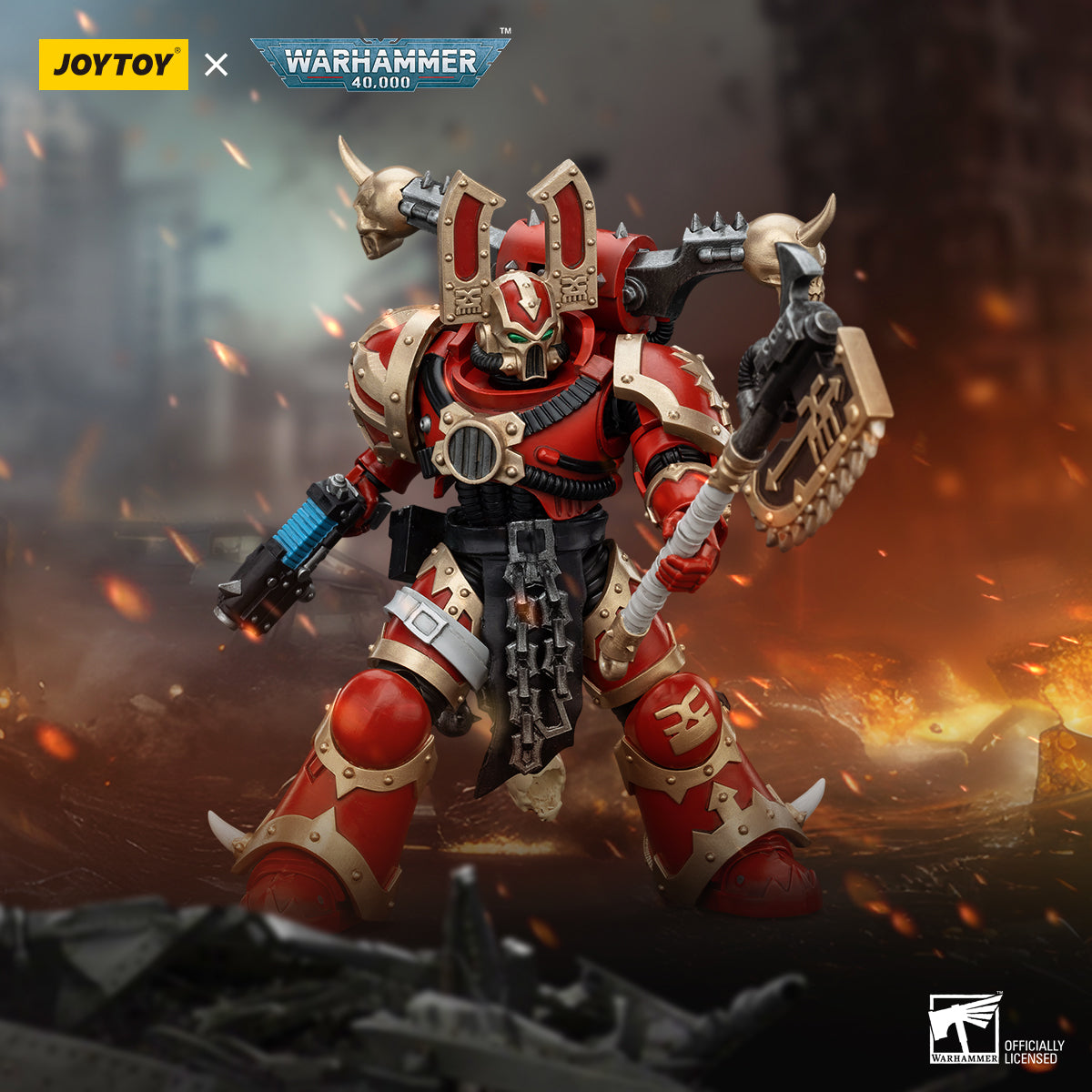 Warhammer 40k JoyToy Actionfigure - World Eaters Khorne Berzerker figure from Ver. 3 for collectors, display and premium shelf presentation
