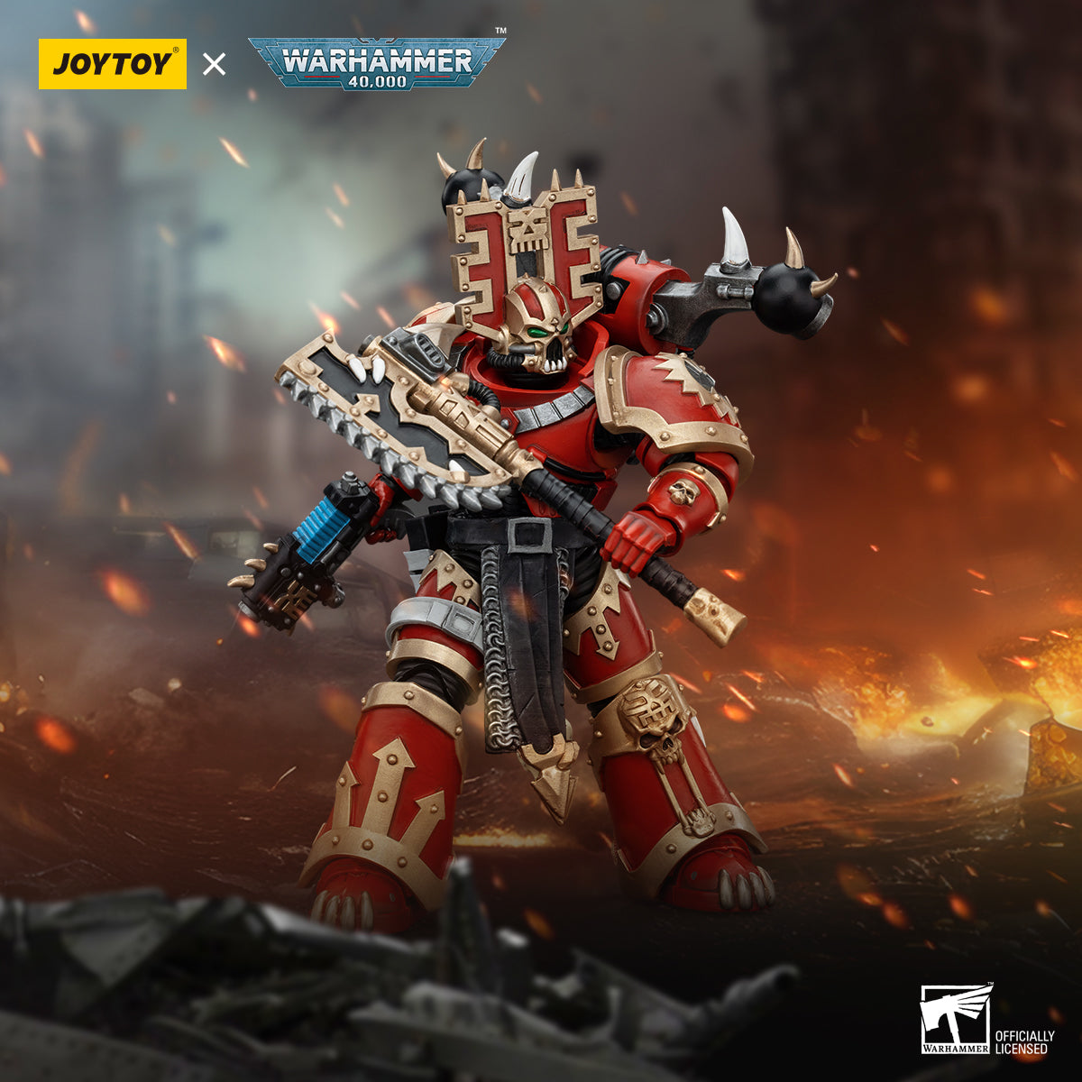 Warhammer 40k JoyToy Actionfigure - World Eaters Khorne Berzerker figure from Ver. 4 for collectors, display and premium shelf presentation