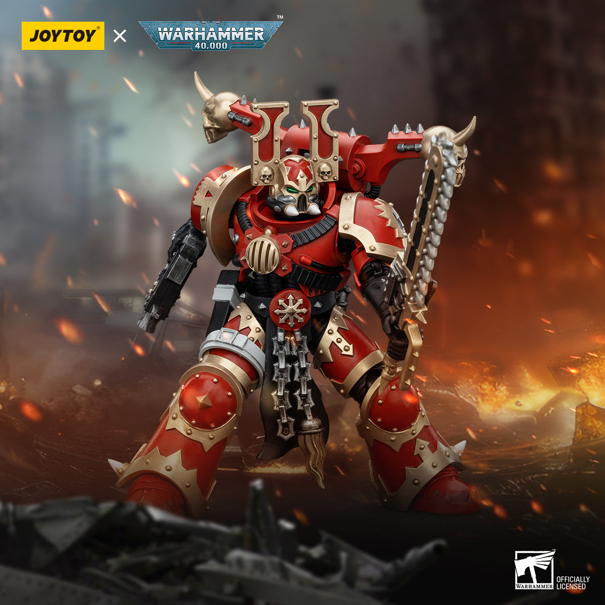 Warhammer 40k JoyToy Actionfigure - World Eaters Khorne Berzerker figure from Ver. 5 for collectors, display and premium shelf presentation