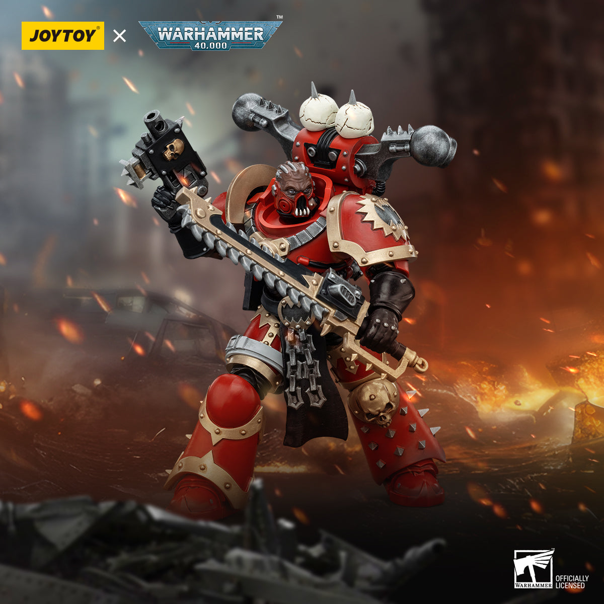 Warhammer 40k JoyToy Actionfigure - World Eaters Khorne Berzerker figure from Ver. 7 for collectors, display and premium shelf presentation