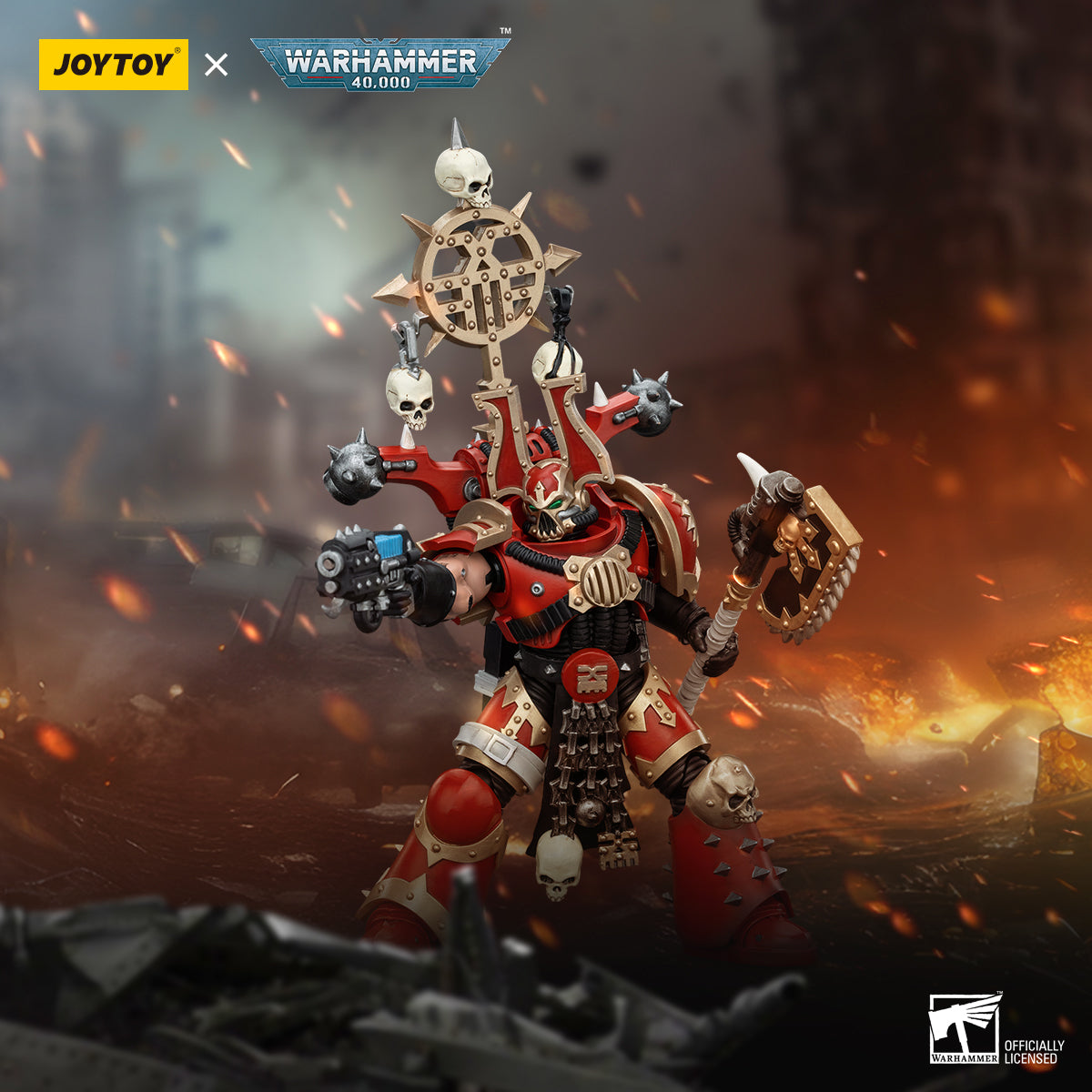 Warhammer 40k JoyToy Actionfigure - World Eaters Khorne Berzerker Berzerker Icon figure for collectors, display and premium shelf