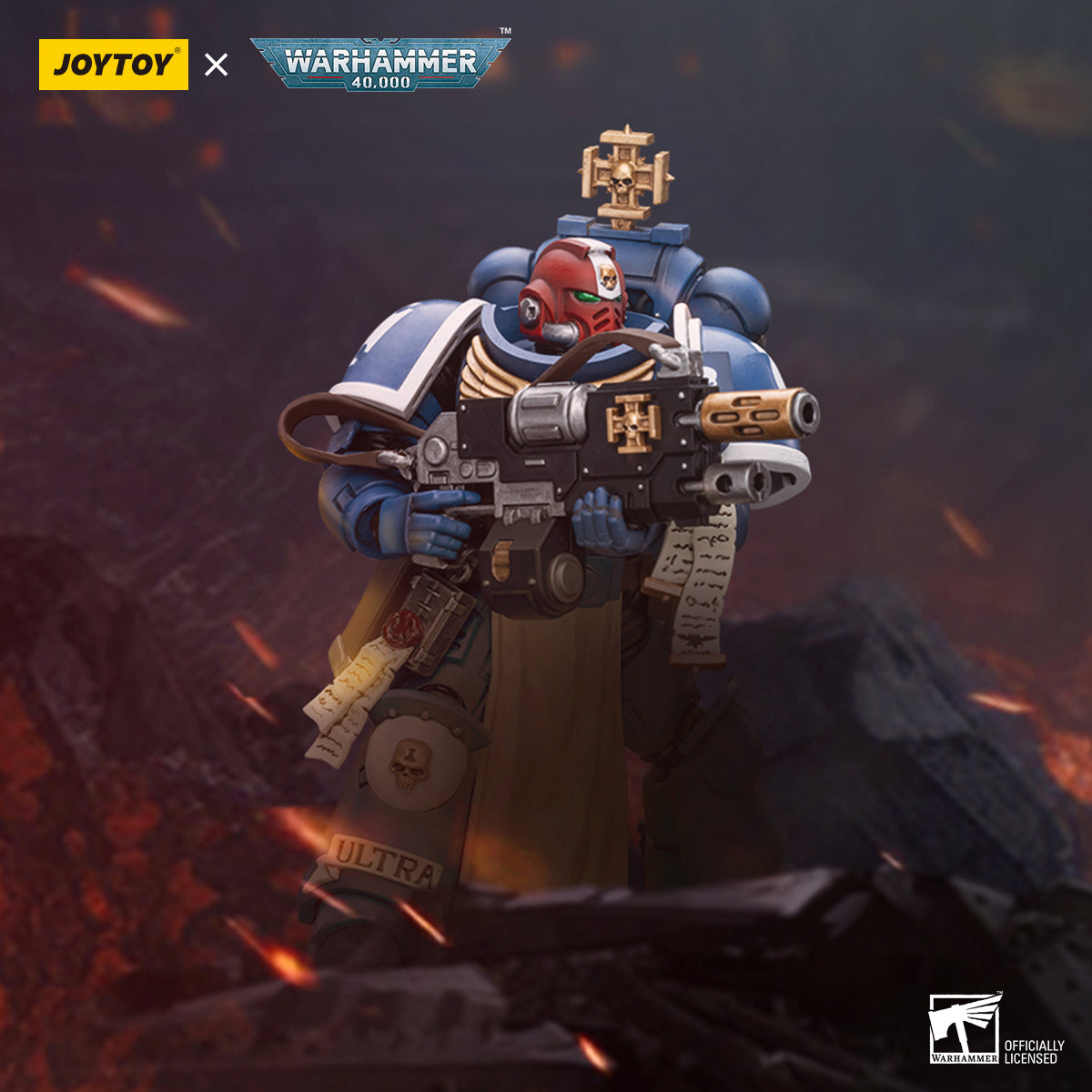 Warhammer 40k JoyToy Actionfigure - Ultramarines Sternguard Veteran Sergeant figure for collectors, display and premium shelf presentation