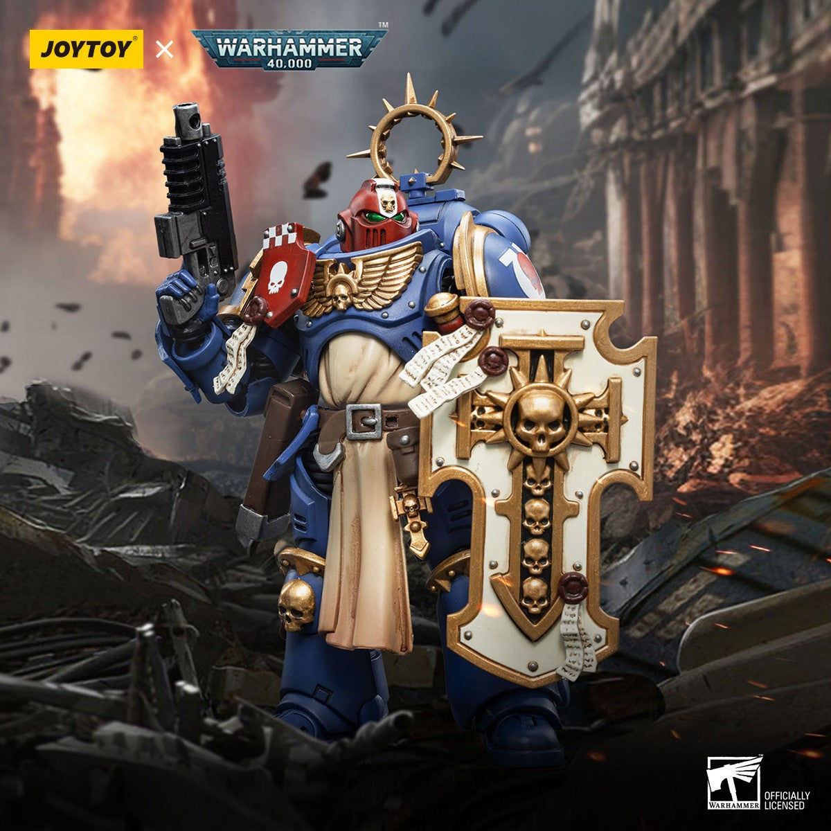 Warhammer 40k JoyToy Actionfigure - Ultramarines Bladeguard Veteran Brother Sergeant Proximo figure for collectors, display and premium