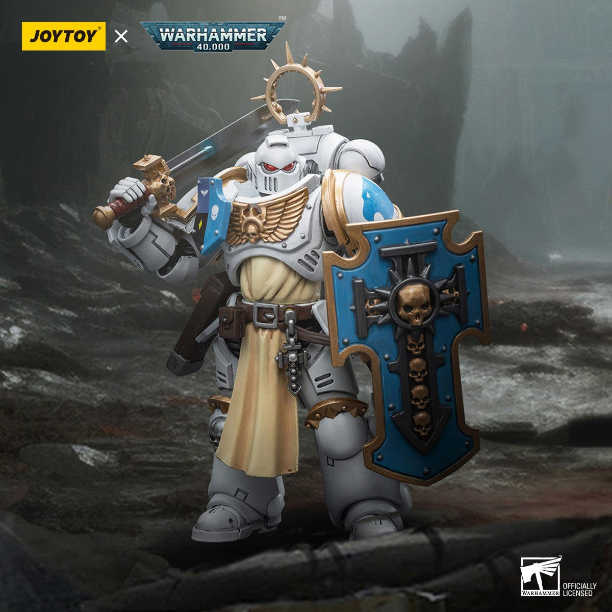 Warhammer 40k JoyToy Actionfigure - White Consuls Bladeguard Veteran figure for collectors, display and premium shelf presentation
