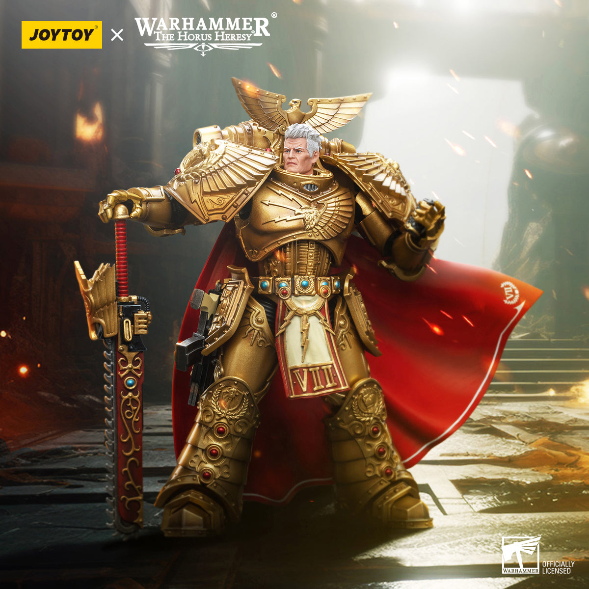 Warhammer 40k JoyToy Actionfigure - Imperial Fists Rogal Dorn, Primarch of the 7'th Legion figure for collectors, display and premium shelf