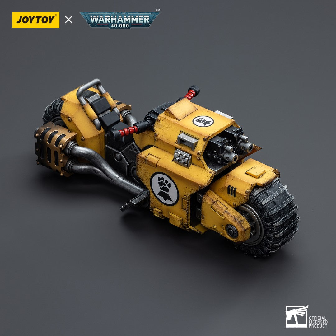 Warhammer 40k JoyToy Actionfigure - Imperial Fists Raider-Pattern Combat Bike figure for collectors, display and premium shelf presentation
