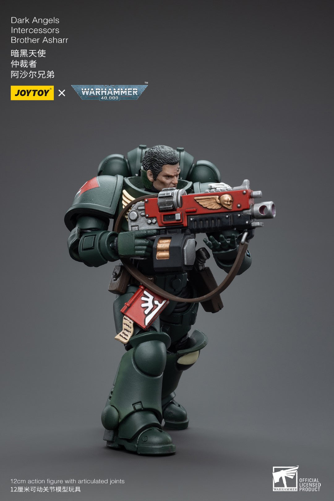 Warhammer 40k JoyToy Actionfigure - Dark Angels Intercessors Brother Asharr figure for collectors, display and premium shelf presentation