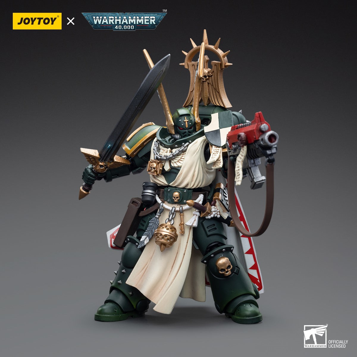 Warhammer 40k JoyToy Actionfigure - Dark Angels Master Lazarus figure for collectors, display and premium shelf presentation