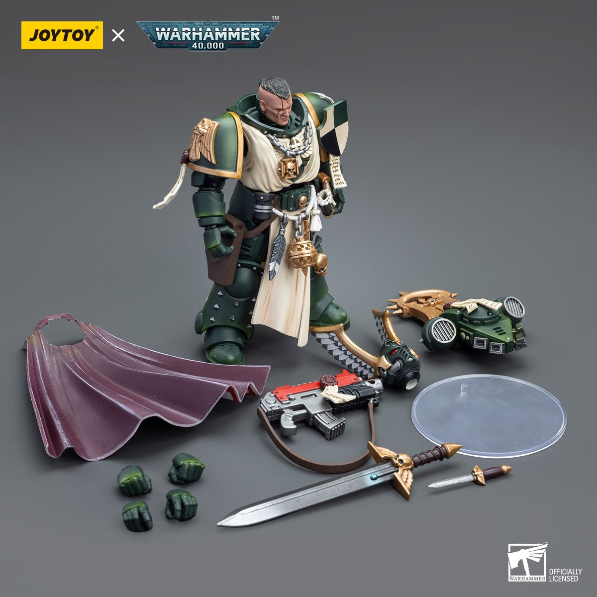 Warhammer 40k JoyToy Actionfigure - Dark Angels Master Lazarus figure for collectors, display and premium shelf presentation
