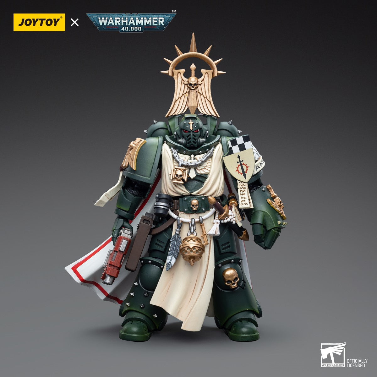 Warhammer 40k JoyToy Actionfigure - Dark Angels Master with Power Fist figure for collectors, display and premium shelf presentation