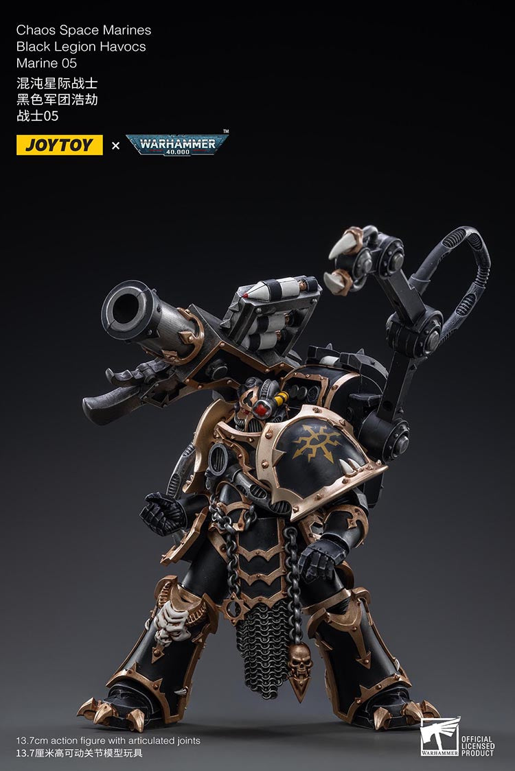 Warhammer 40k JoyToy Actionfigure - Black Legion Havocs Marine 05 figure for collectors, display and premium shelf presentation