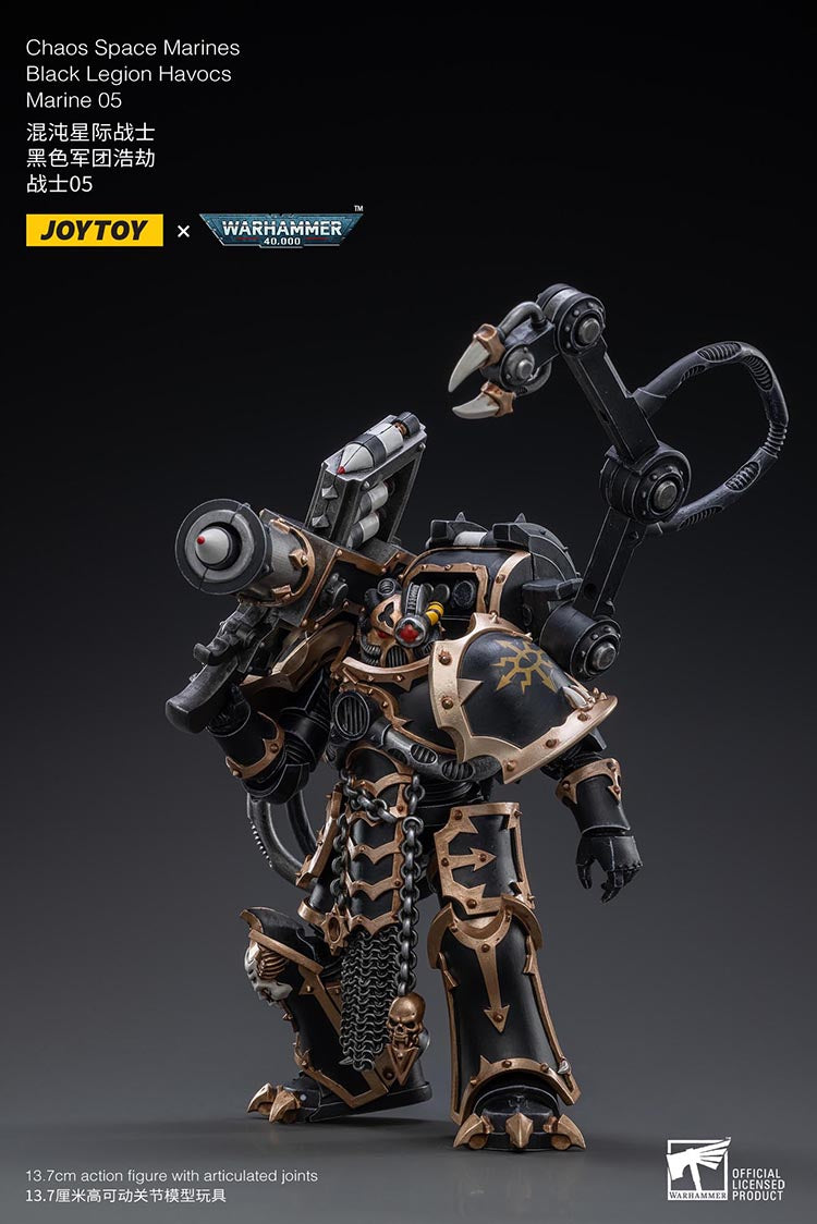 Warhammer 40k JoyToy Actionfigure - Black Legion Havocs Marine 05 figure for collectors, display and premium shelf presentation