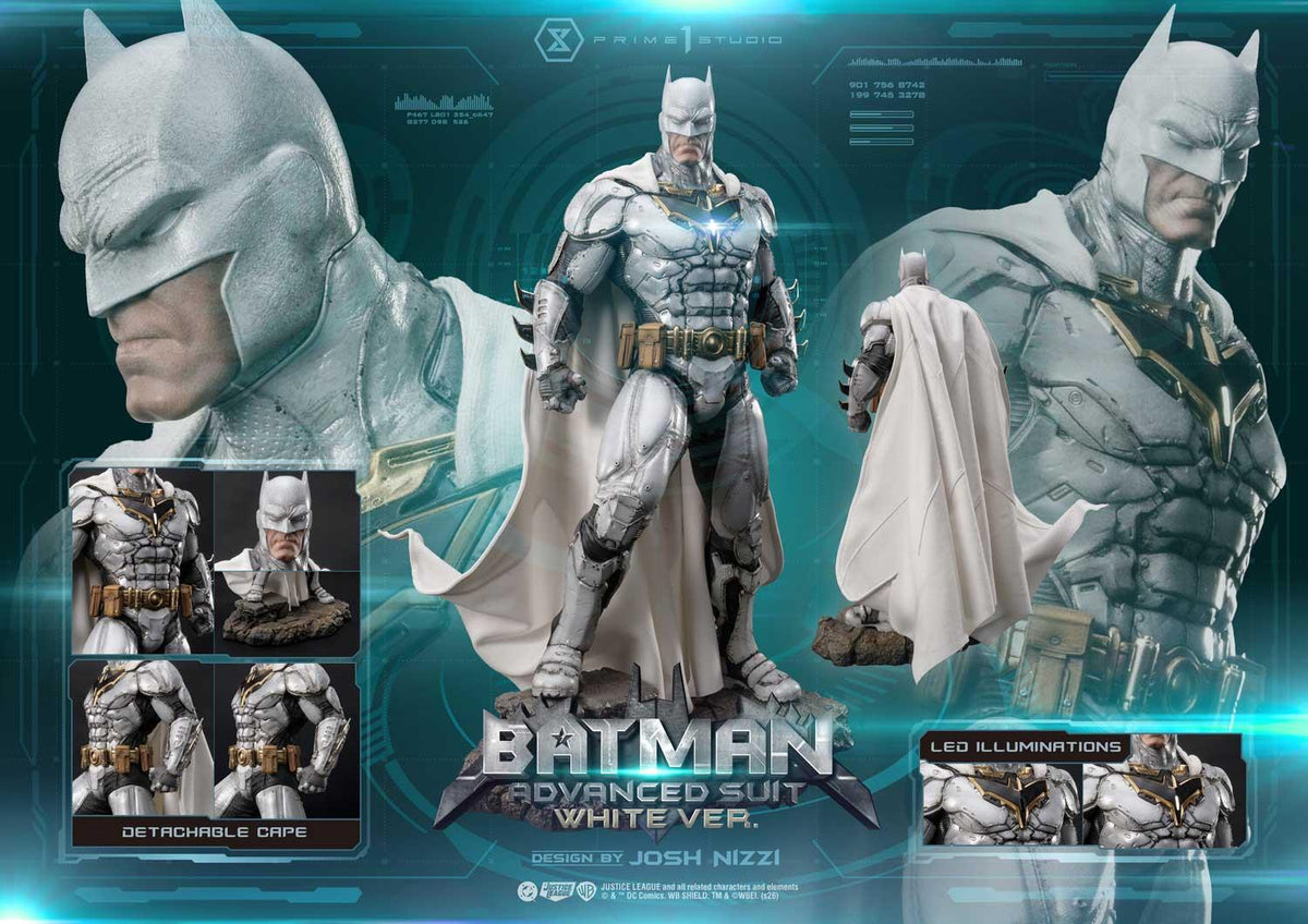 Prime 1 Studio Ultimate Museum Masterline Justice League (Comics) Batman Advanced Suit White Ver. (Design By Josh Nizzi) – view 2