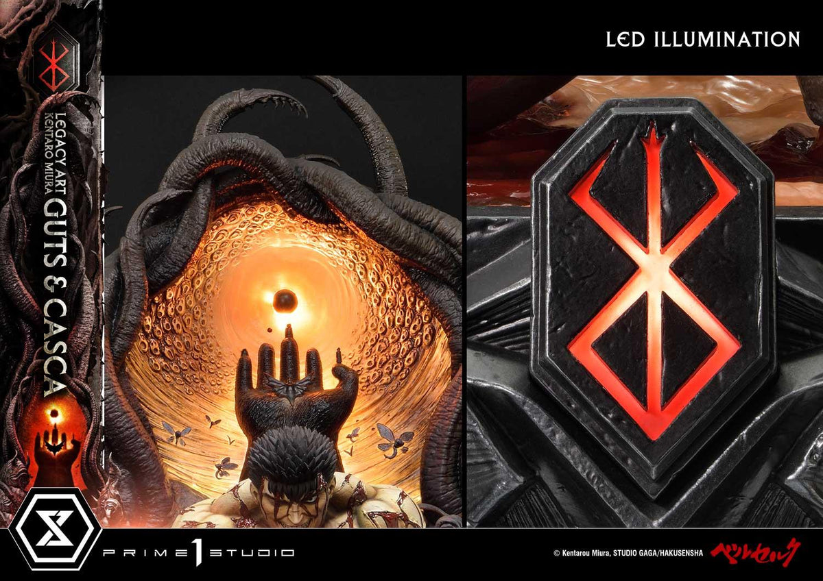 Prime 1 Studio Legacy Art Kentarou Miura Berserk Guts & Casca – view 2