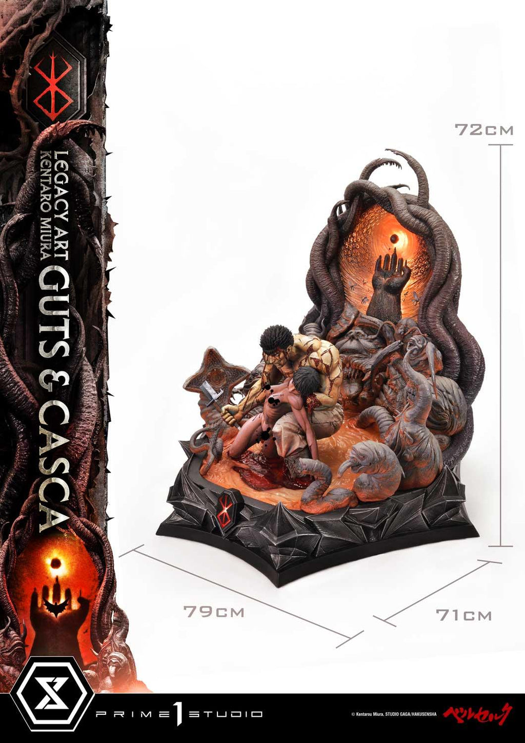 Prime 1 Studio Legacy Art Kentarou Miura Berserk Guts & Casca Bonus Version – view 9