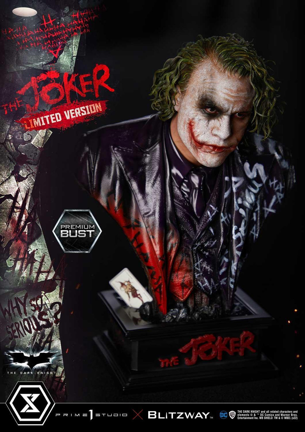 Prime 1 Studio Premium Bust The Dark Knight (Film) The Joker Limited Version – view 3