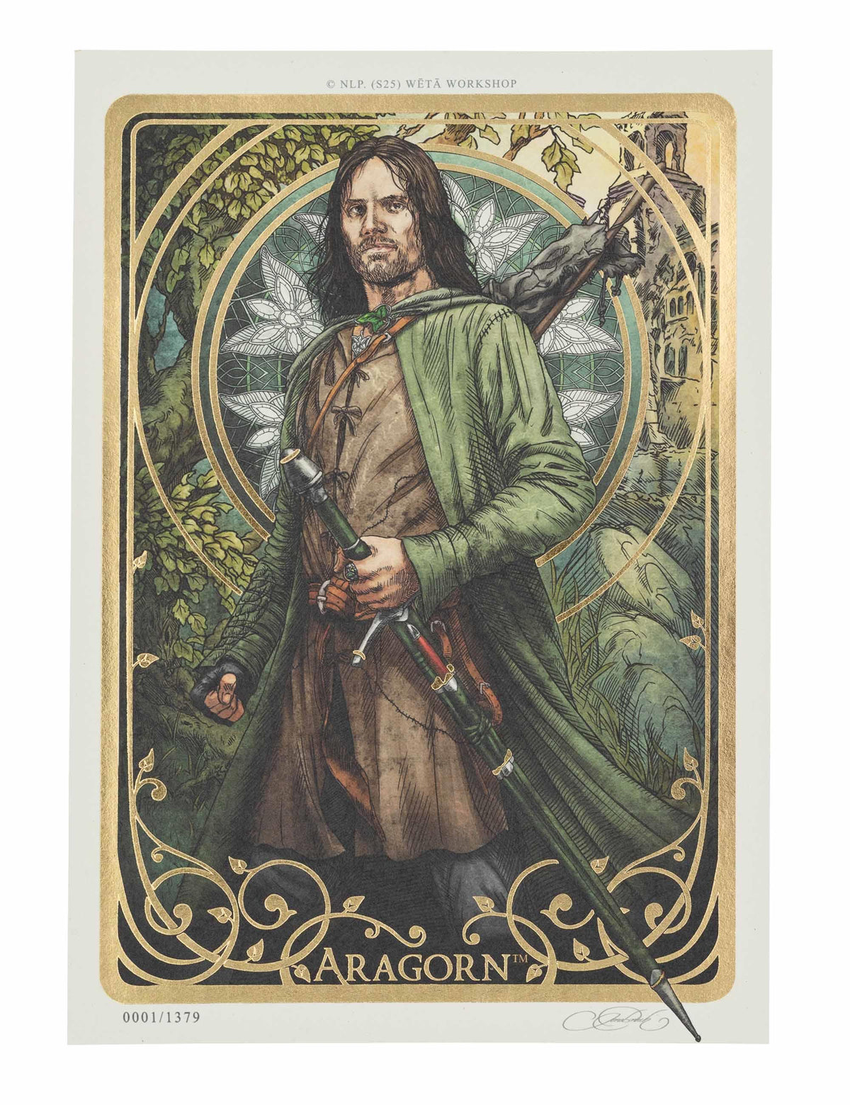 Weta Workshop The Lord of the Rings : Art Print-Aragorn Art Card