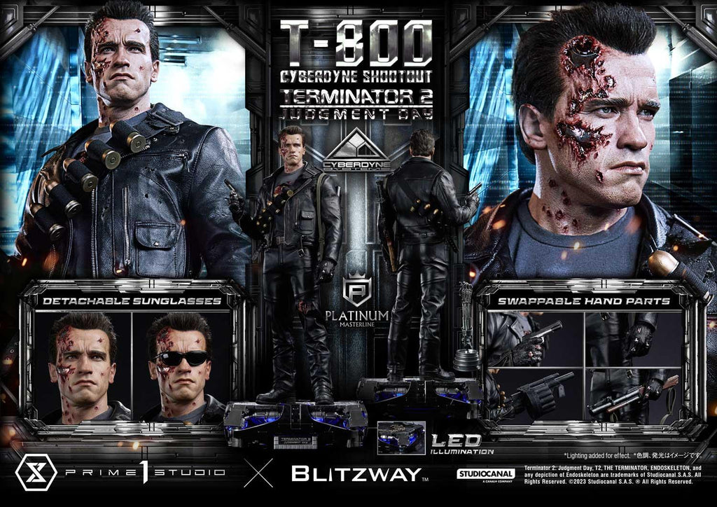 Prime 1 Studio Platinum Masterline Terminator 2: Judgment Day (Film) T-800 Cyberdyne Shootout – view 6