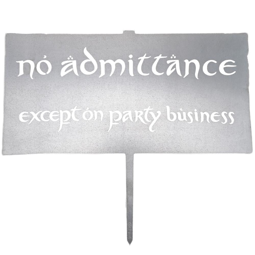 Weta Workshop The Lord Of The Rings - No Admittance Sign - Metalbird Silhouette