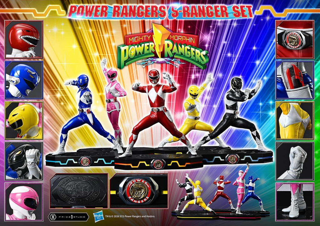 Prime 1 Studio Premium Masterline Mighty Morphin Power Rangers Power Rangers 5-Ranger Set
