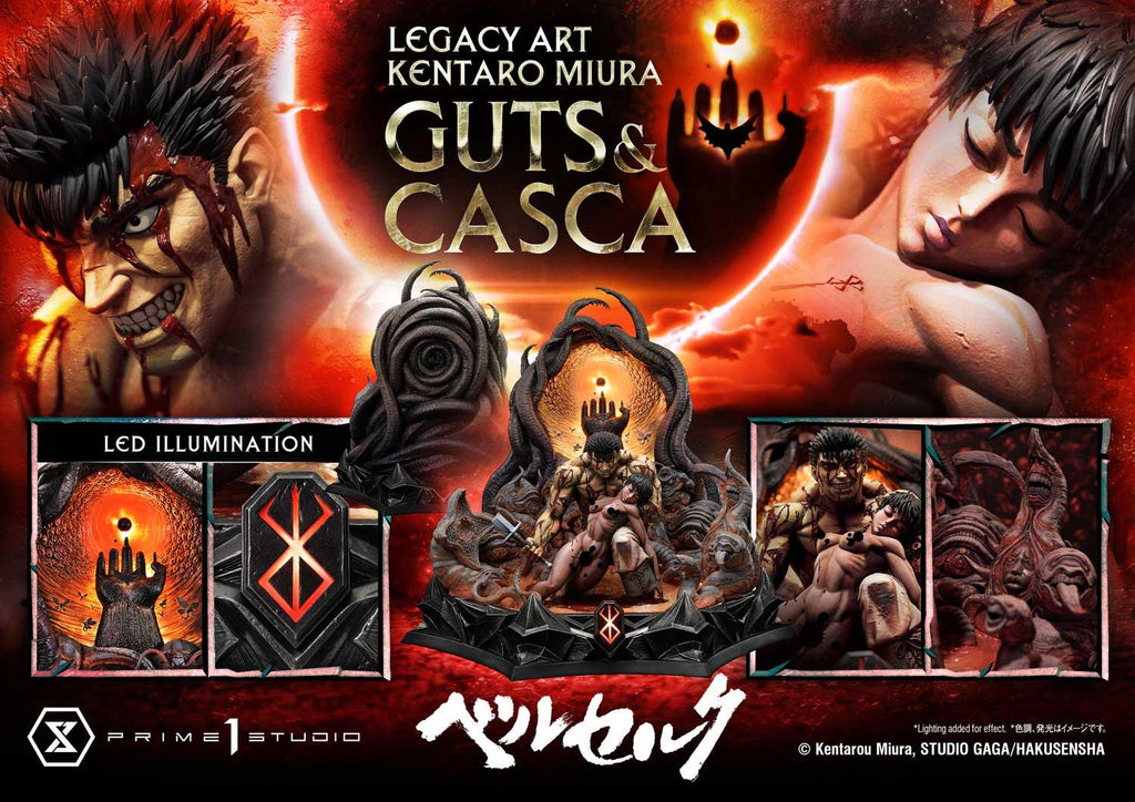 Prime 1 Studio Legacy Art Kentarou Miura Berserk Guts & Casca – view 4
