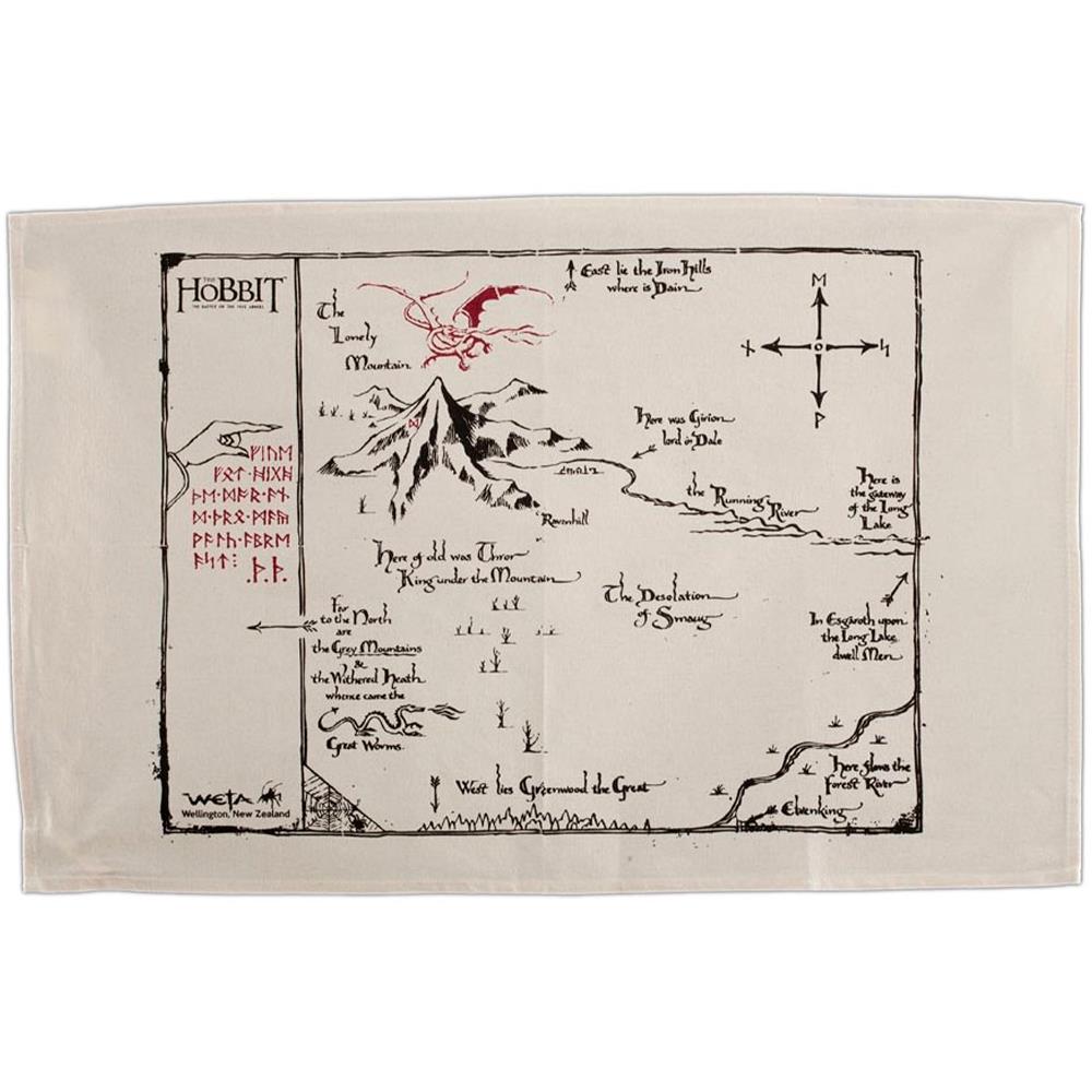 Weta Workshop The Hobbit Trilogy - Tea Towel - Thorins Map