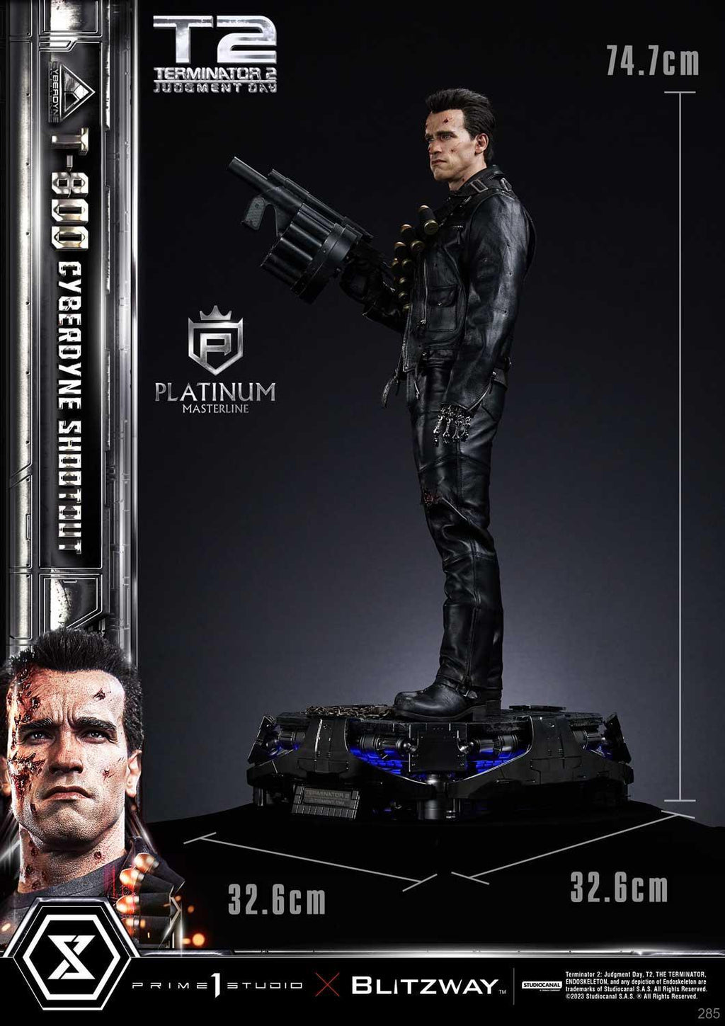 Prime 1 Studio Platinum Masterline Terminator 2: Judgment Day (Film) T-800 Cyberdyne Shootout – view 9