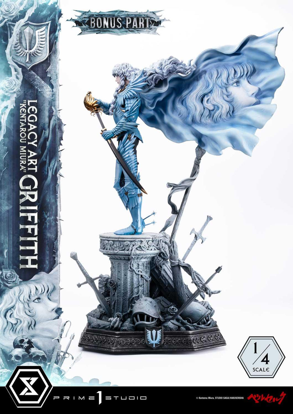 Prime 1 Studio Legacy Art Kentarou Miura Berserk Griffith 1/4 Scale Bonus Version – view 7