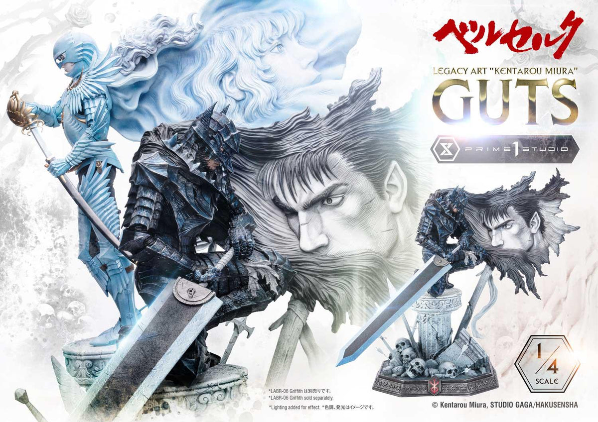 Prime 1 Studio Legacy Art Kentarou Miura Berserk Guts 1/4 Scale Bonus Version