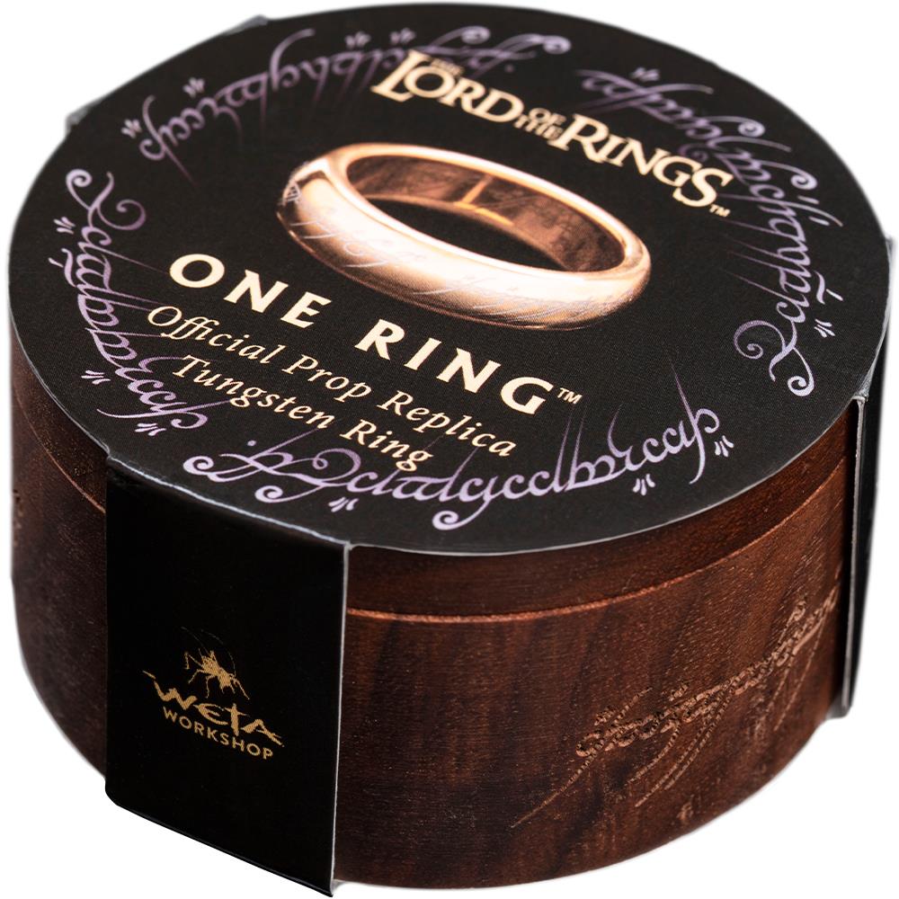 Weta Workshop LOTR -The One Ring (with runes) - Gold Plated Tungsten, Size 10 – view 2
