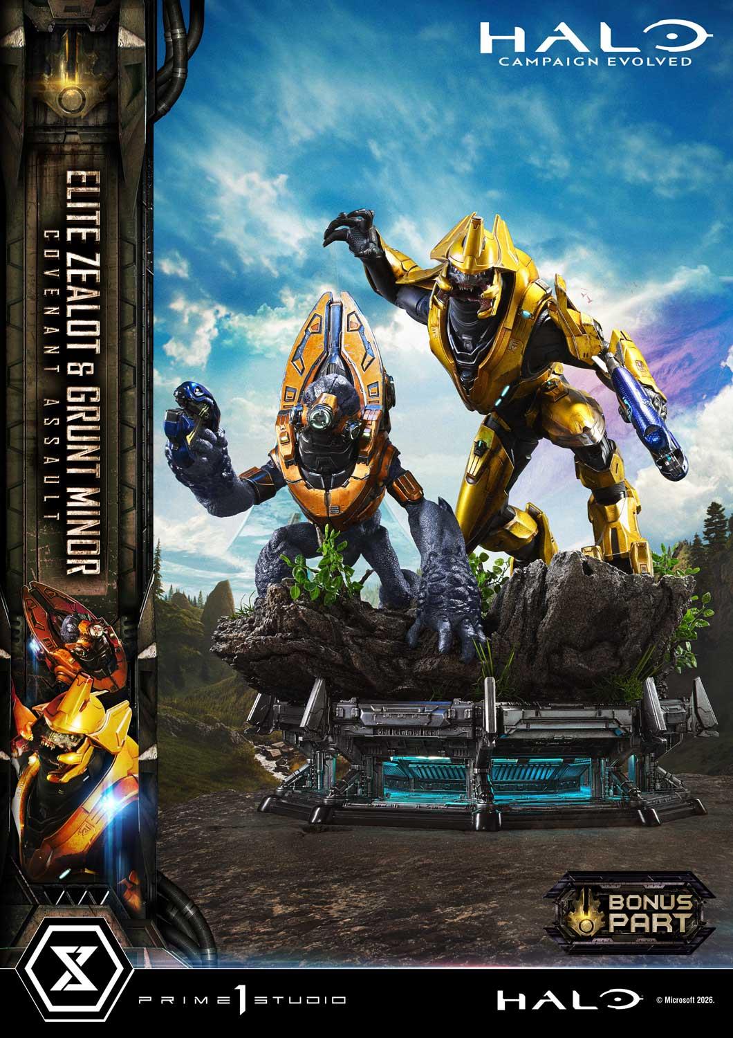 Prime 1 Studio Ultimate Premium Masterline Halo: Campaign Evolved Elite Zealot & Grunt Minor: Covenant Assault Bonus Version – view 3