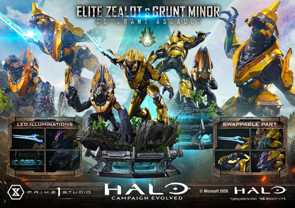 Prime 1 Studio Ultimate Premium Masterline Halo: Campaign Evolved Elite Zealot & Grunt Minor: Covenant Assault Bonus Version – view 5