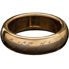 Weta Workshop LOTR- The One Ring (with runes) - Gold Plated Tungsten, Size 9