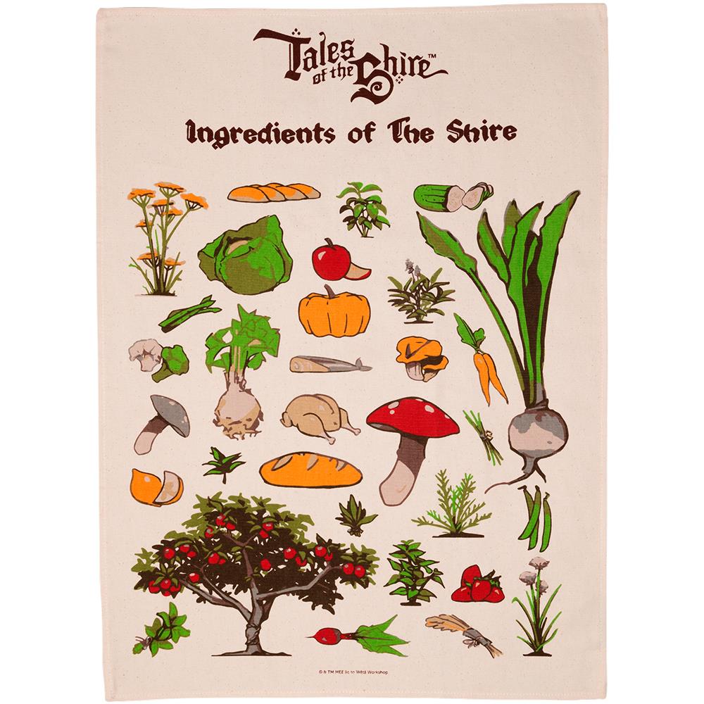 Weta Workshop Tales of the Shire -Tea Towel - Ingredients of The Shire