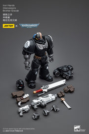 Warhammer 40k JoyToy Actionfigure - Iron Hands Intercessors Brother Gravak figure for collectors, display and premium shelf presentation
