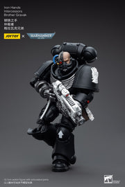 Warhammer 40k JoyToy Actionfigure - Iron Hands Intercessors Brother Gravak figure for collectors, display and premium shelf presentation